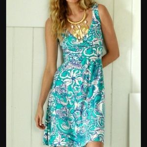 XS Lilly Pulitzer Montauk seafoam green Shianne stretch jersey dress